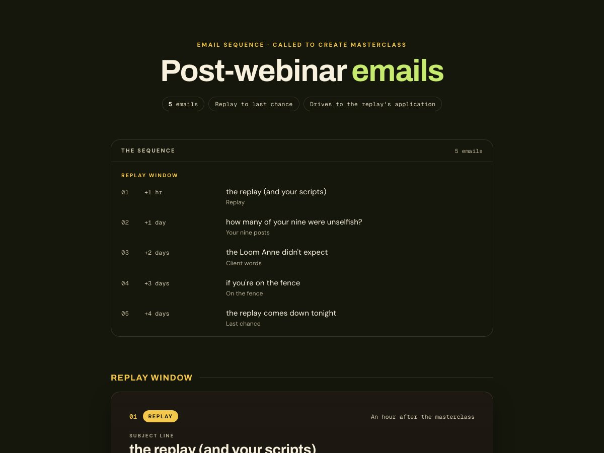 Post-webinar preview