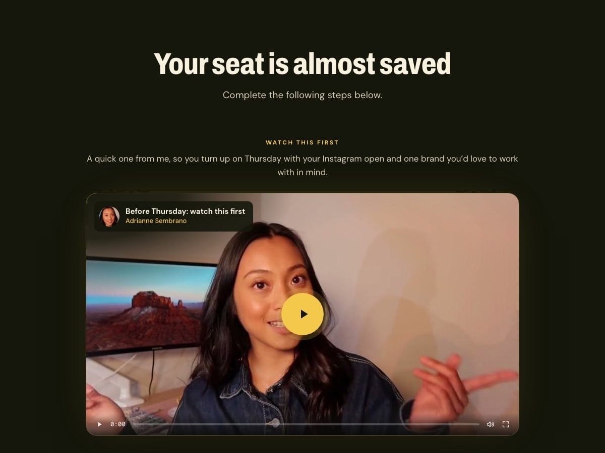 Thank-you page preview